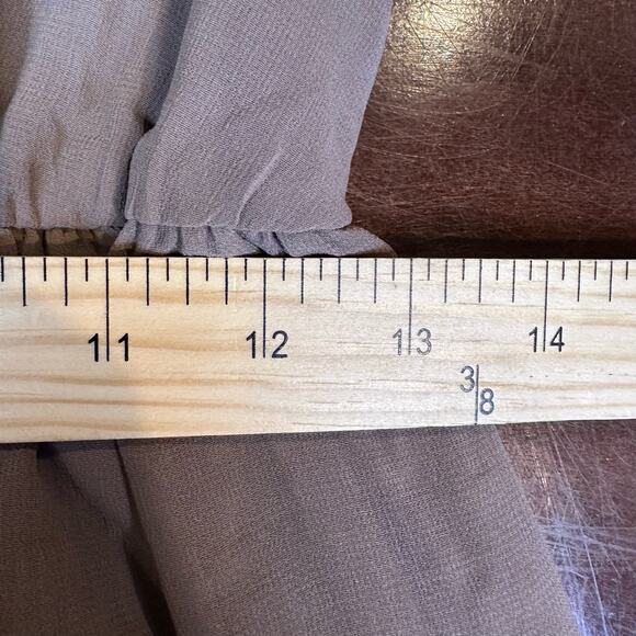 Alythea Tan Brown Sleeveless Surplice A-Line Mini Dress Women’s Size Small - Picture 7 of 9